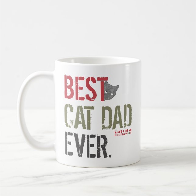Best Cat Dad Ever Coffee Mug (Left)