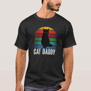 Best Cat Dad Ever Colourful Cat With Sunglass T-Shirt