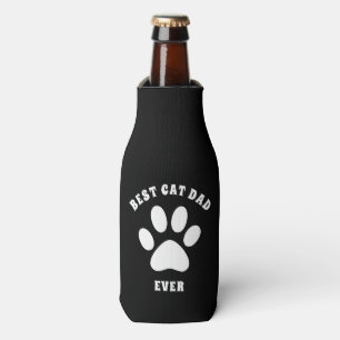 Best Cat Dad Ever Custom Text Personalised Bottle Cooler