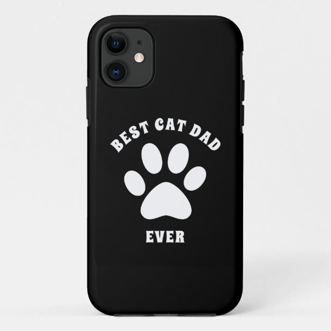 Best Cat Dad Ever Custom Text Personalised Case-Mate iPhone Case (Back)