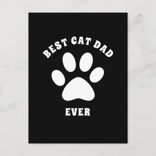 Best Cat Dad Ever Custom Text Personalised Postcard