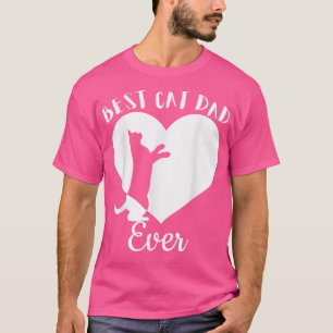 Best Cat Dad Ever Cute Black Cats Vintage White He T-Shirt