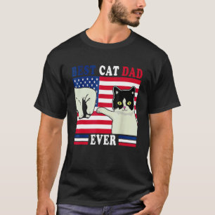 Best Cat Dad Ever Daddy Father's Day Father Saying T-Shirt
