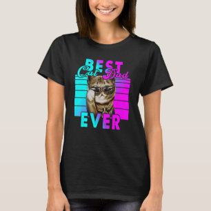 Best Cat Dad Ever Daddy Father's Day Retro Dad T-Shirt