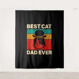 Best Cat Dad Ever Father s Day Gift Tapestry