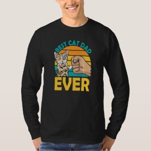 Best Cat Dad Ever Father's Day Daddy Sayings Fathe T-Shirt