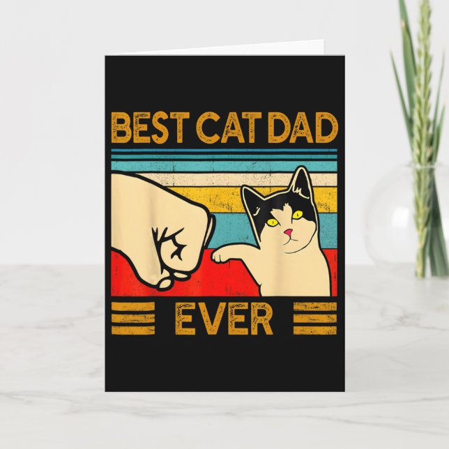 Best Cat Dad Ever Father's Day Gift Cat Daddy For  Card (Front)