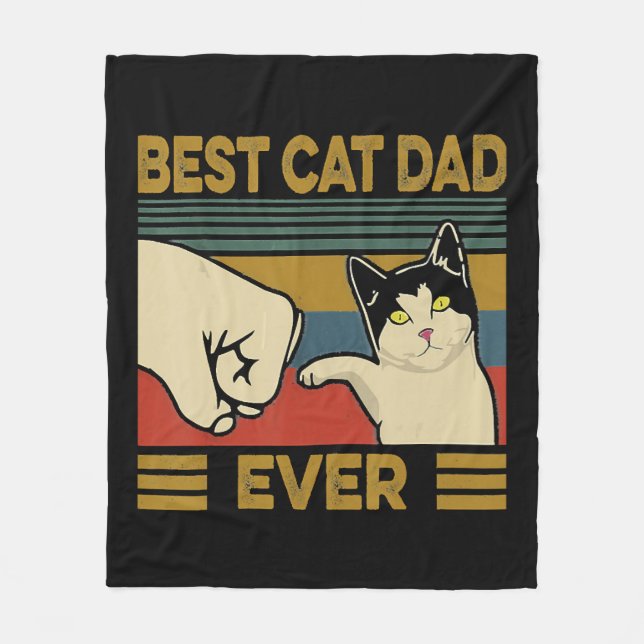 Best Cat Dad Ever               Fleece Blanket (Front)