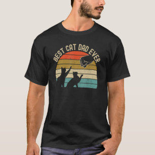 Best Cat Dad Ever for Fur Daddies Vintage Retro T-Shirt