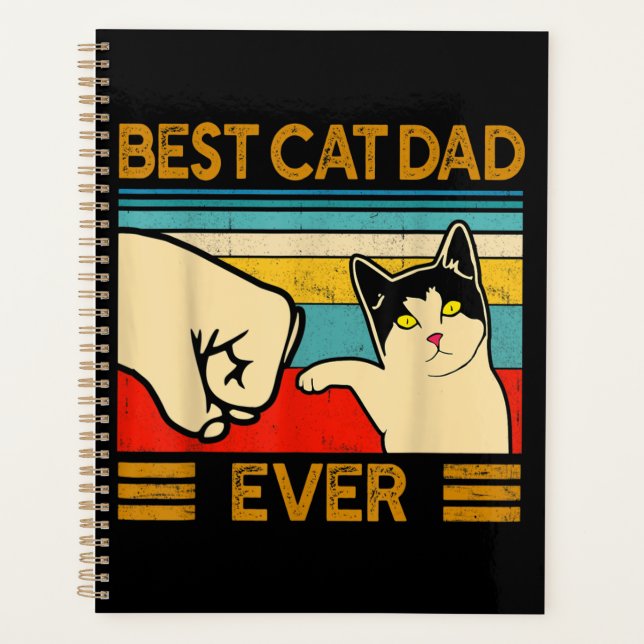 Best Cat Dad Ever Funny Cat Daddy Planner (Front)