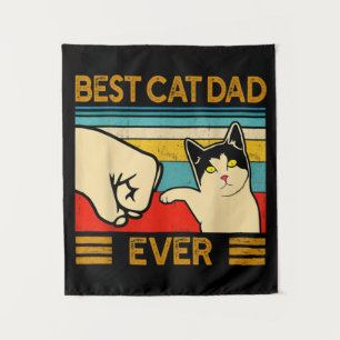 Best Cat Dad Ever Funny Cat Daddy Tapestry