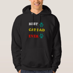 Best Cat Dad Ever Funny Hoodie