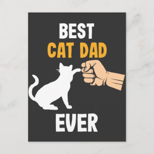 Best Cat Dad Ever Kitten Parents Animal Father Postcard