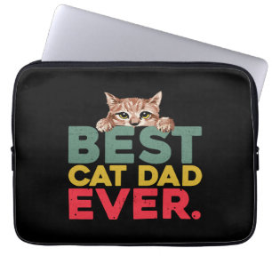 Best Cat Dad Ever Laptop Sleeve
