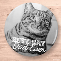 Best Cat Dad Ever Modern Custom Pet Photo
