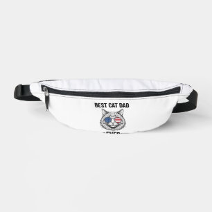 Best Cat Dad Ever Patriotic Vintage Cat Design_1 Bum Bags