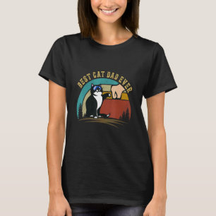 Best Cat Dad Ever Paw Fist Bump Fathers Day 1 T-Shirt