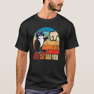 Best Cat Dad Ever Paw Fist Bump Fathers Day Tee
