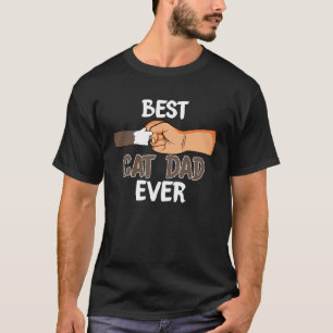 Best Cat Dad Ever Paw Fist Bump for Dads T-Shirt