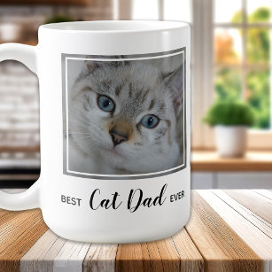 Best Cat Dad Ever- Personalised Cute Pet Cat Photo Coffee Mug