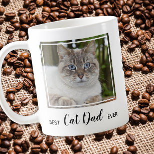 Best Cat Dad Ever- Personalised Photo Cute Cat Dad Magic Mug