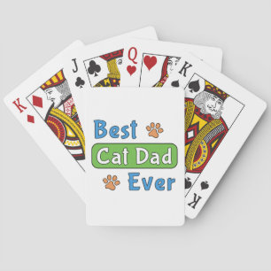 Best Cat Dad Ever Playing Cards