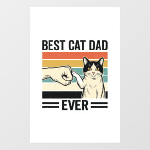 Best Cat Dad Ever Retro Cat Fist Bump Shirt_1