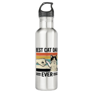 Best Cat Dad Ever Retro Cat Fist Bump Shirt_1 710 Ml Water Bottle