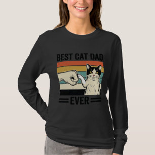 Best Cat Dad Ever Retro Cat Fist Bump Shirt_1 T-Shirt