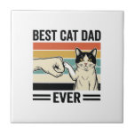Best Cat Dad Ever Retro Cat Fist Bump Shirt_1 Tile<br><div class="desc">Best Cat Dad Ever Retro Cat Fist Bump Shirt_1</div>