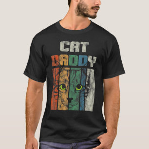 Best Cat Dad Ever Retro Father's Day Vintage Cat D T-Shirt