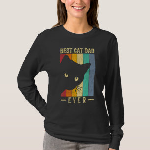 Best Cat Dad Ever Retro Vintage Cat Daddy Gifts Fa T-Shirt