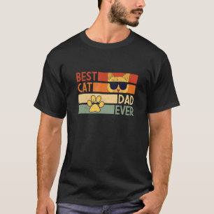 Best Cat Dad Ever Retro With Cool Sun Glass Cat _1 T-Shirt