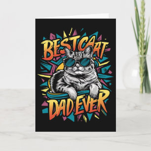 Best Cat Dad Ever Shirt Dad Fathers Day Shirt Card