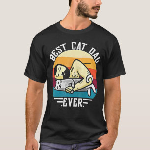 Best Cat Dad Ever Sleeping Vintage T-Shirt