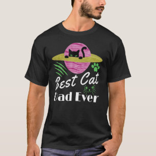 Best Cat Dad Ever style vintage black cat Full Nep T-Shirt