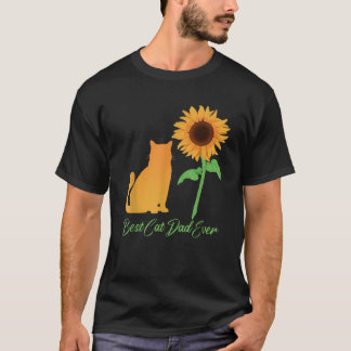 Best Cat Dad Ever Sunflower T-Shirt