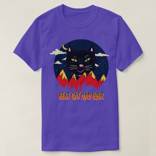 Best cat dad ever T-Shirt (Design Front)