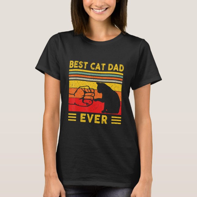 Best Cat Dad Ever tee Funny Cat Daddy Father's Day (Front)