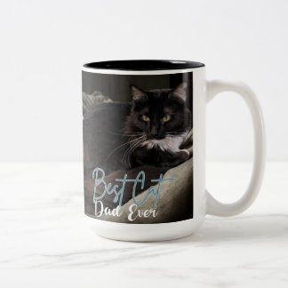 Best Cat Dad Ever Two-Tone Coffee Mug
