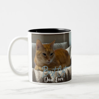Best Cat Dad Ever Two-Tone Coffee Mug