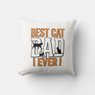 Best Cat Dad Ever Vintage Cat Father Shirt Design_ Cushion