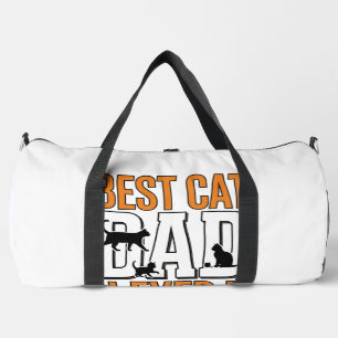 Best Cat Dad Ever Vintage Cat Father Shirt Design_ Duffle Bag