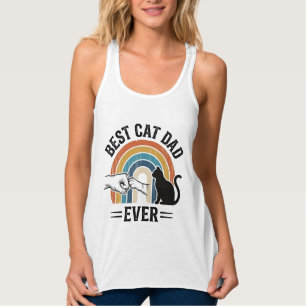 Best Cat Dad Ever Vintage Cat Lover Design_1 Singlet