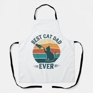 Best Cat Dad Ever Vintage Cat Shirt Design_1 Apron