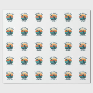 Best Cat Dad Ever Vintage Cat Shirt Design_1 Wrapping Paper