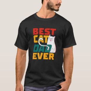Best Cat Dad Ever Vintage For Cat Father's Day T-Shirt