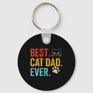 Best Cat Dad Ever Vintage For Retro Fathers Day Bi Key Ring