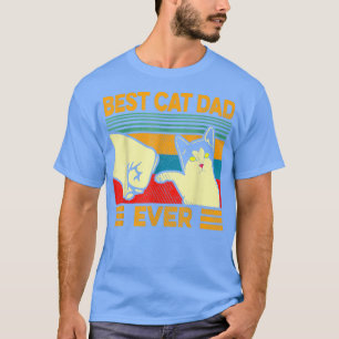 Best Cat Dad Ever Vintage Men Bump Fit Fathers Day T-Shirt