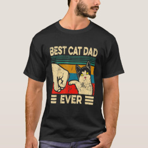 Best Cat Dad Ever Vintage Men Bump Fit Fathers Day T-Shirt